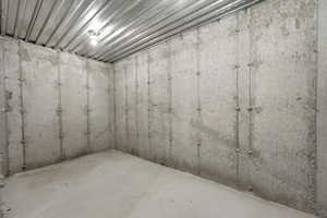 View of unfinished below grade area