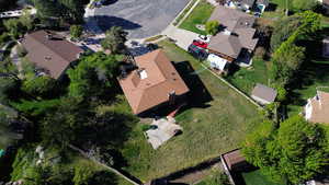 Aerial view of residential area