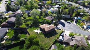 Aerial view of residential area
