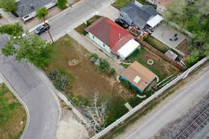 Aerial view of residential area