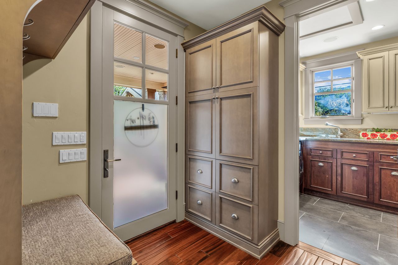 Interior space with storage and wood floors