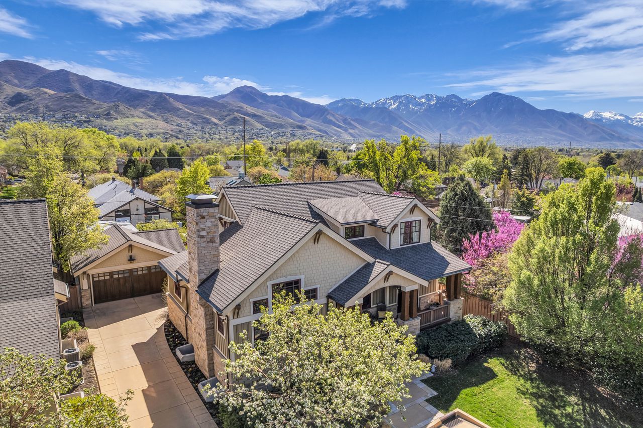 Drone / aerial view of mountains