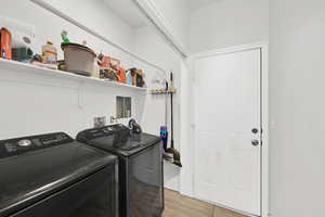 Laundry room with separate washer and dryer