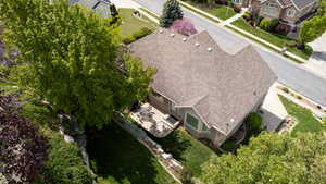 View from above of property