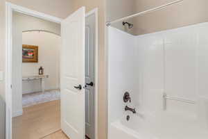 Bathroom with shower / bath combination