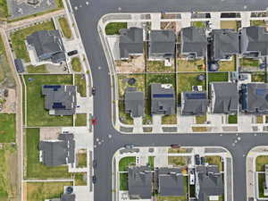 Aerial overview of property's location featuring nearby suburban area and property boundaries highlighted