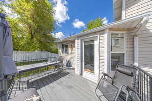 View of wooden terrace