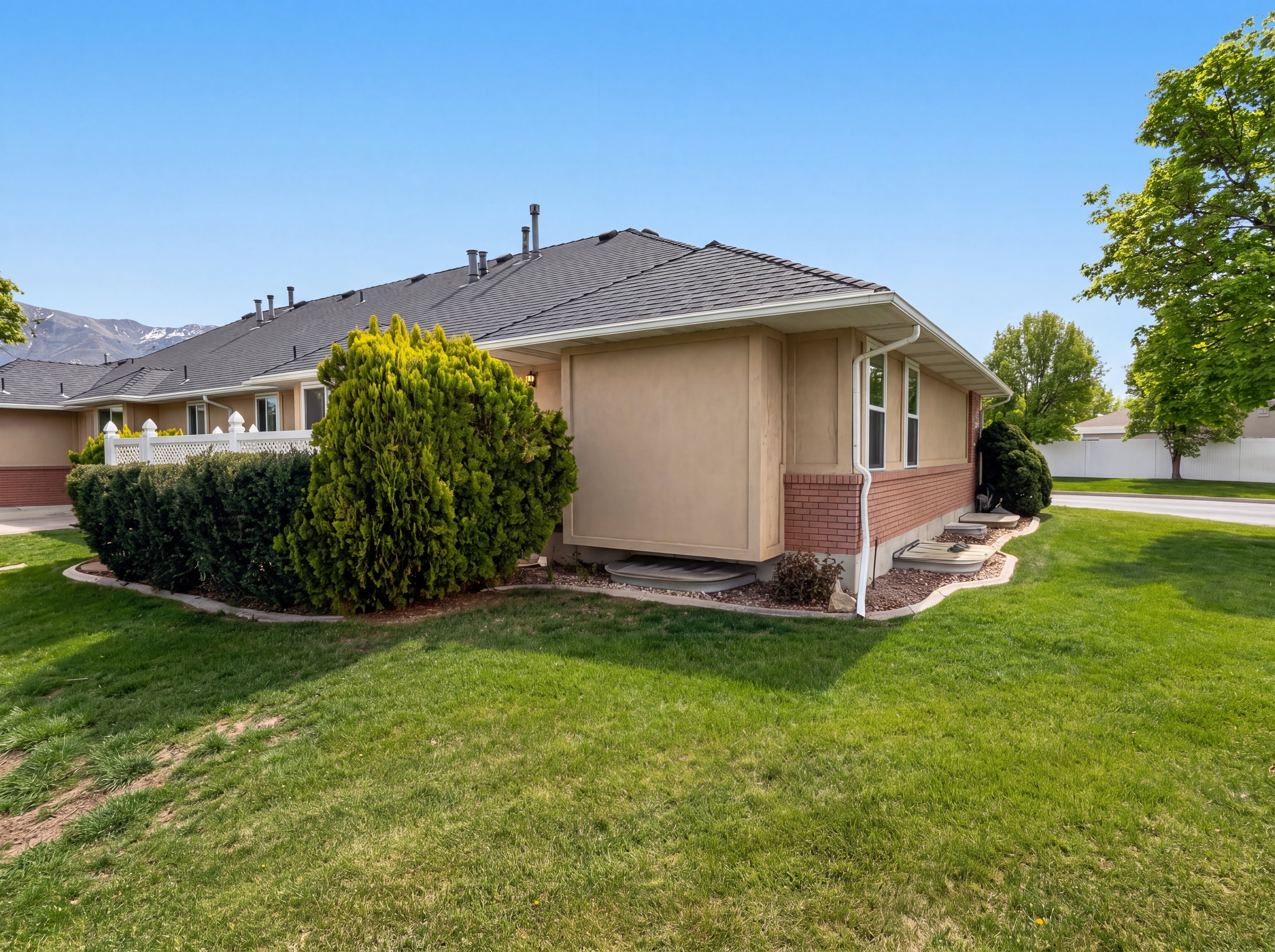 View of home's exterior featuring brick siding