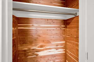 View of cedar closet