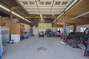 Garage with washer / clothes dryer