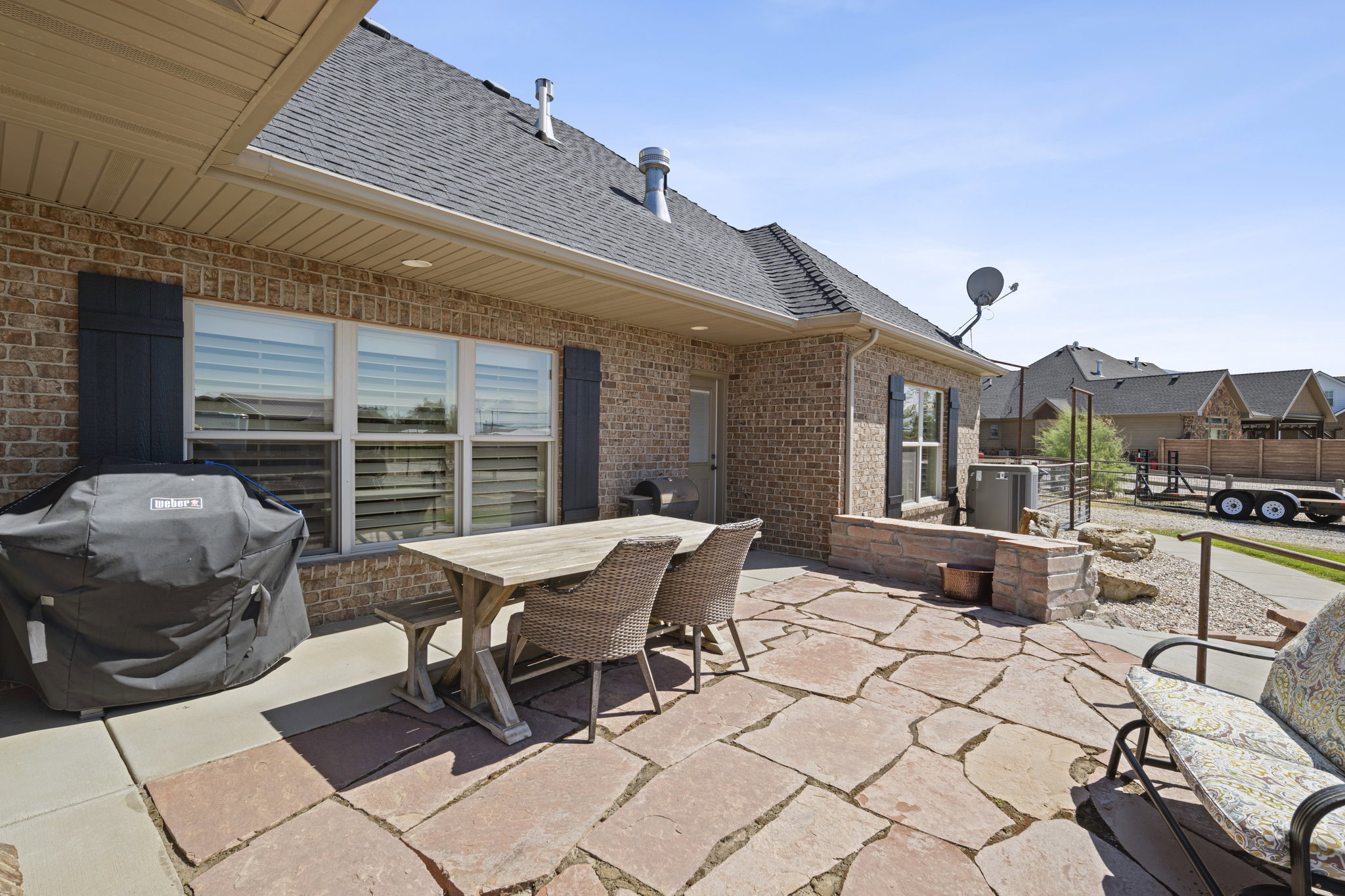 View of patio / terrace with outdoor dining area and grilling area