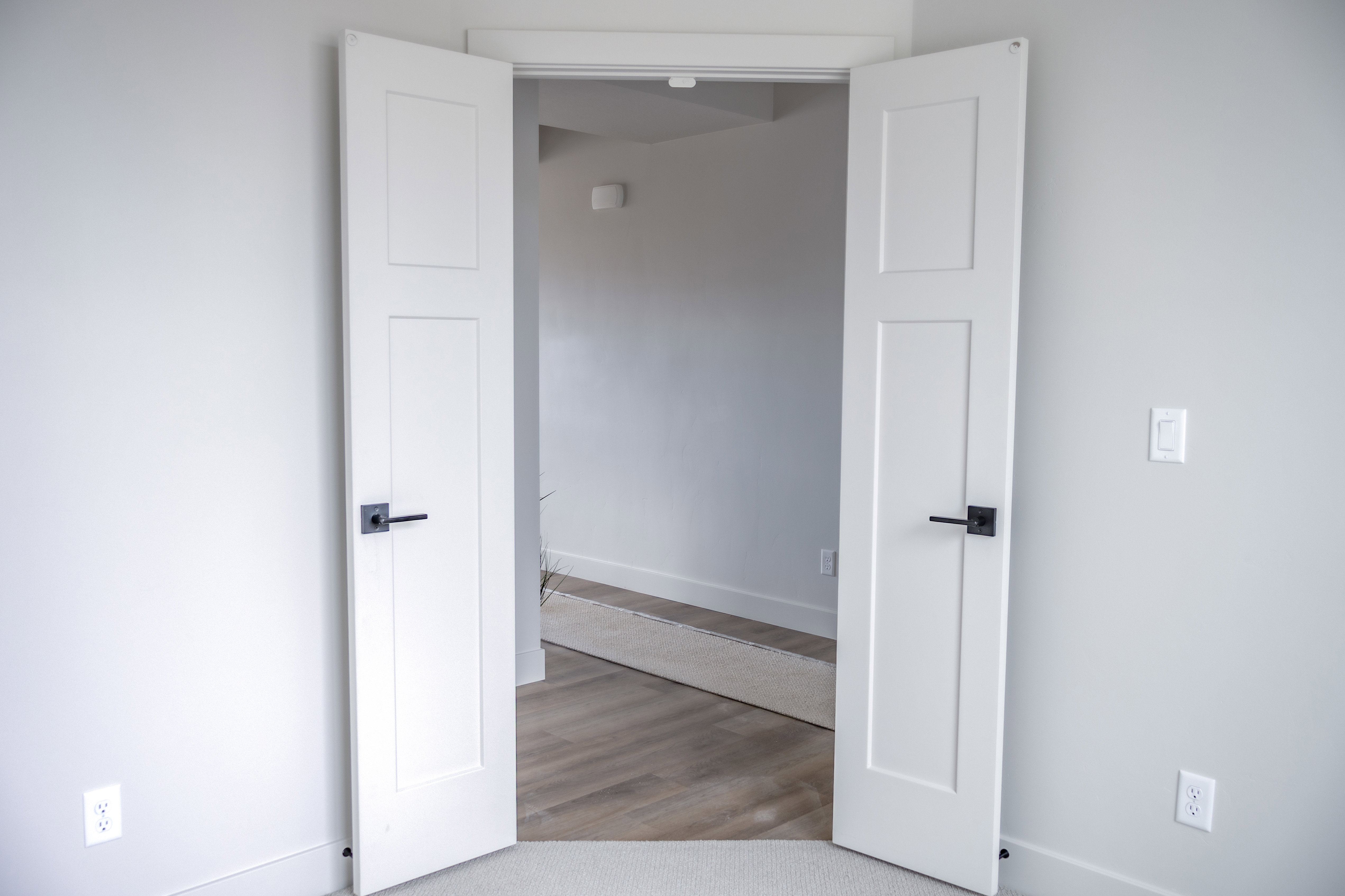 Main floor office featuring french doors