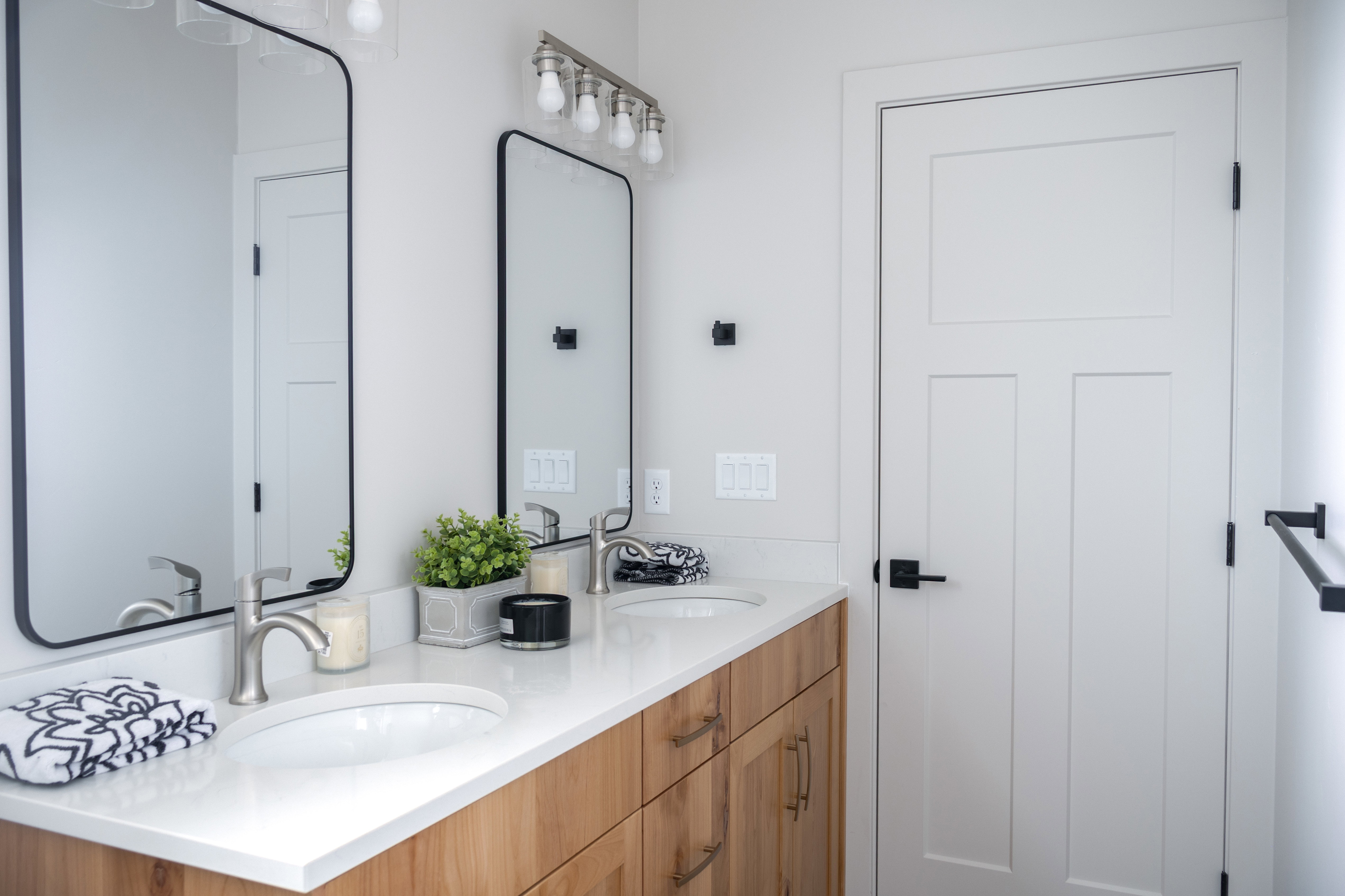 Bathroom featuring double vanity
