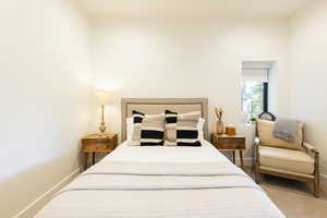 Bedroom with baseboards