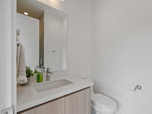 Ensuite bathroom with vanity and walk in shower