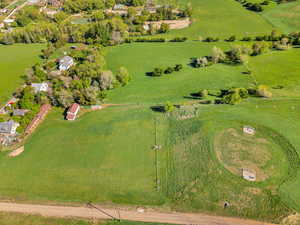 Overview of rural landscape with a pastoral area