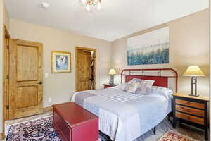 Bedroom featuring wood finished floors
