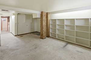 View of basement - could be a large family room