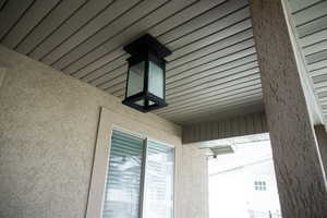 Exterior view of stucco siding