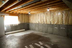 View of below grade area