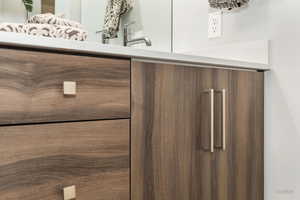 Bathroom view of vanity