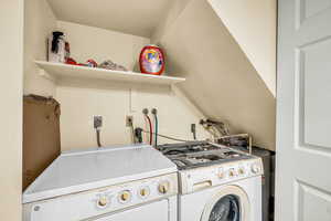 Laundry area featuring washer and dryer