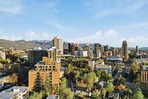 View of city featuring a mountain backdrop