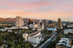 View of city with a mountainous background