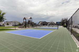 View of tennis court