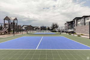 View of tennis court