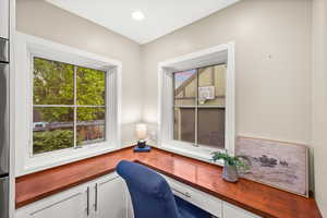 Office area with built in study area