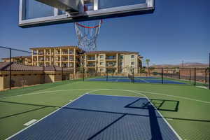View of basketball court with community basketball court