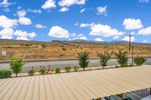 Deck with a mountain view