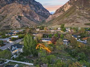 Mountain view with nearby suburban area