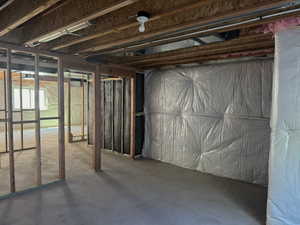 View of below grade area