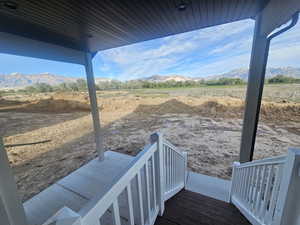 Deck with a mountain view