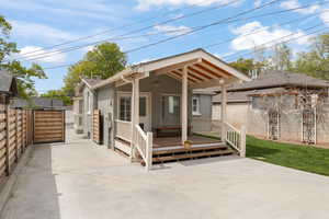 Covered Deck and Concrete Patio