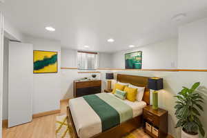 Basement Bedroom, Virtually Staged