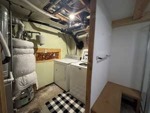 Basement laundry area