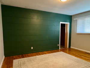 Spare room with light wood finished floors