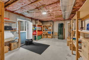 View of unfinished basement