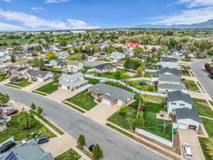 Aerial view of residential area