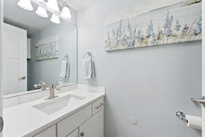 Bathroom featuring vanity