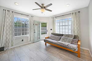 View of back door out to the patio