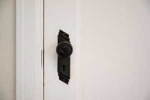 Detailed view of doorknob
