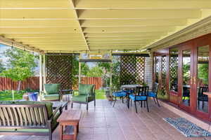 View of patio / terrace with french doors and outdoor lounge area