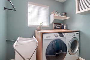 Laundry area with washer and dryer