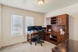 Upstairs bedroom being used as an office