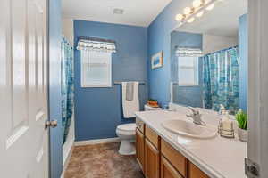 2nd bathroom off master bedroom with attached closet