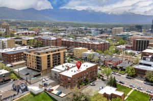 View of urban area featuring mountains
